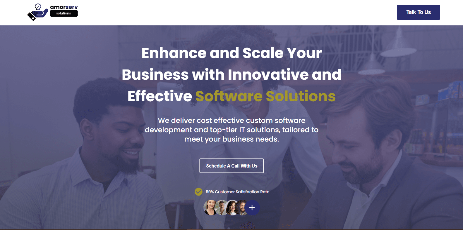 AmorServ Solutions Landing Page