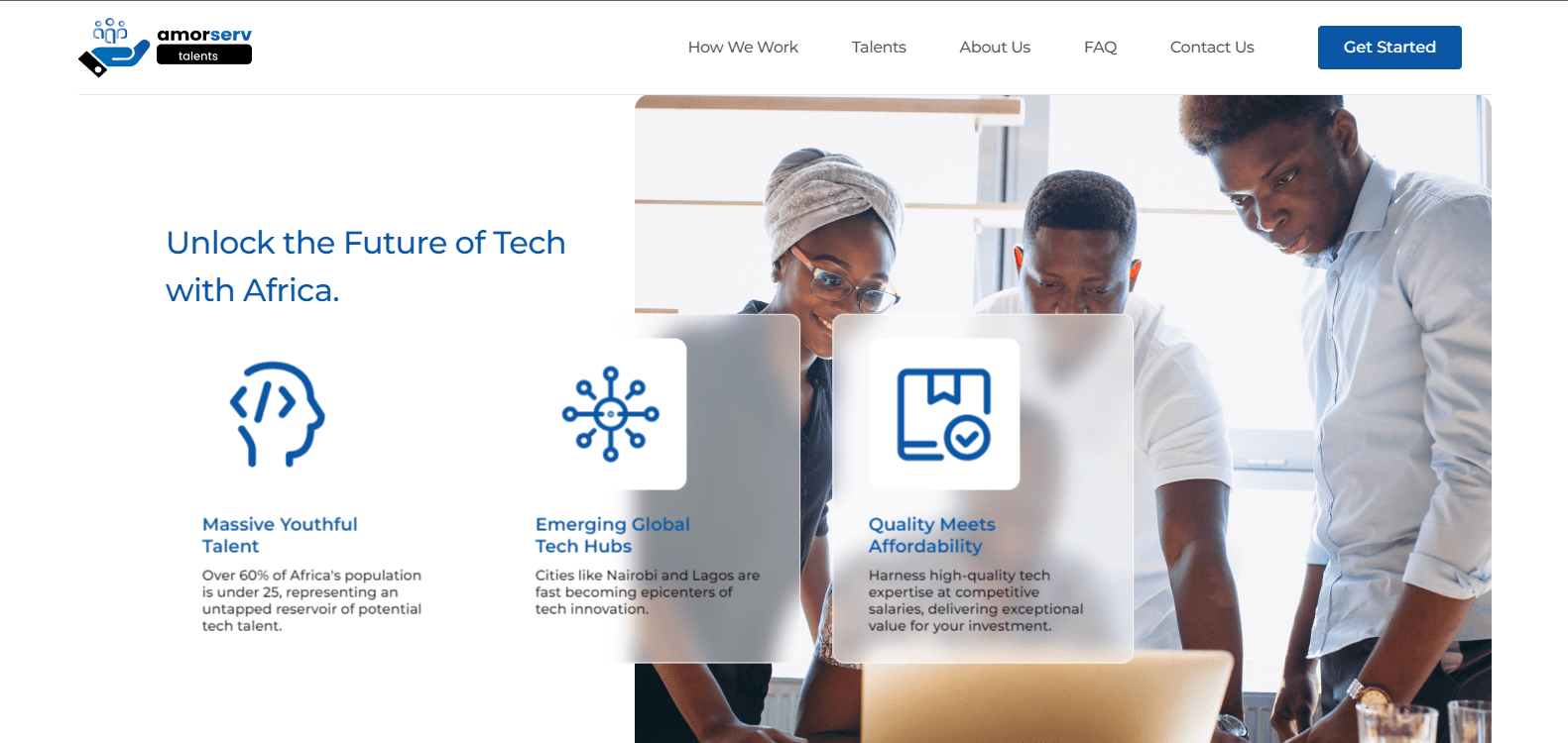 AmorServ Talent Website